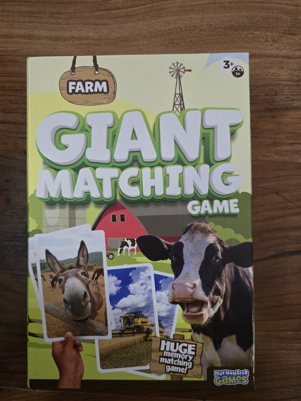 PlayMonster Games Giant Matching Game Farm Theme 36 Giant Cards for Ages 3-4 S33